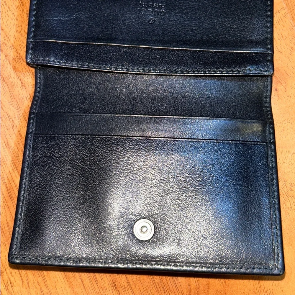 Authentic Gucci Leather Flap Card Case